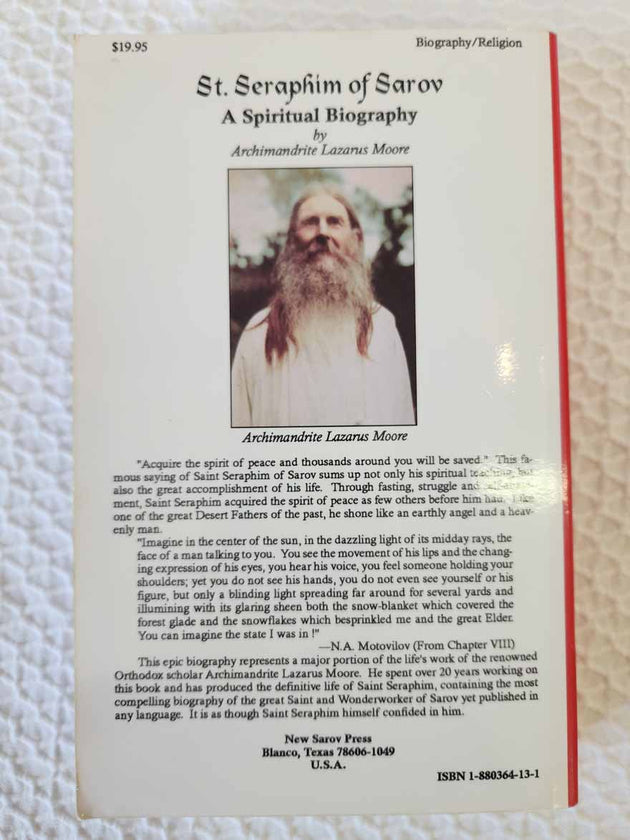 St Seraphim of Sarov A Spiritual Biography rare