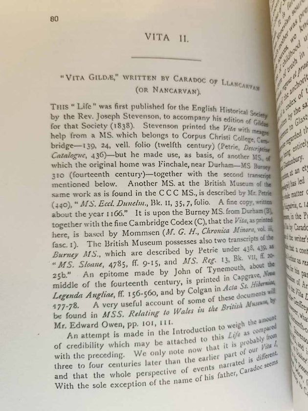 Two Lives of Gildas rare book