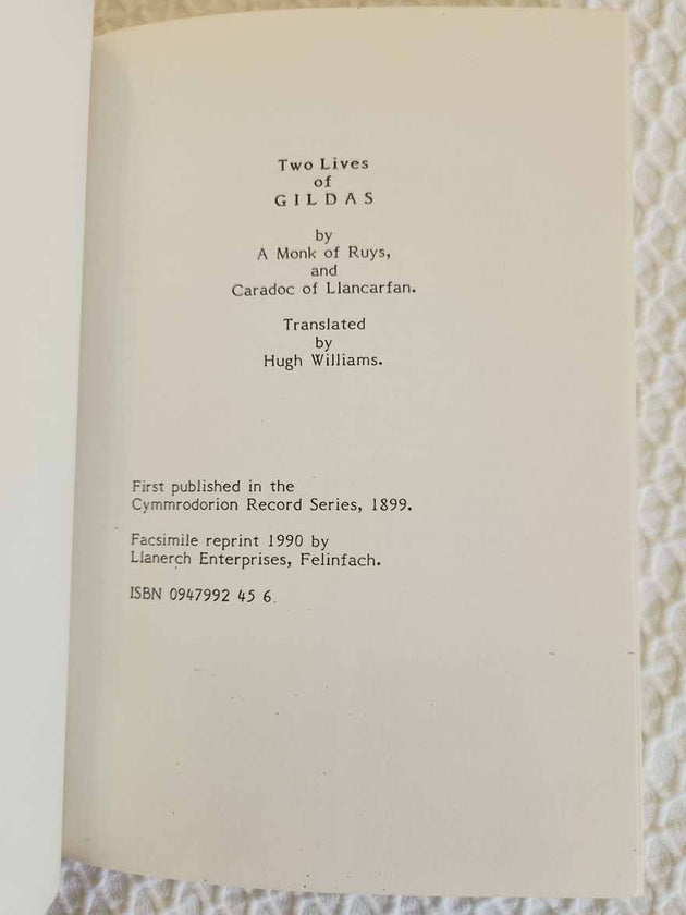 Two Lives of Gildas rare book