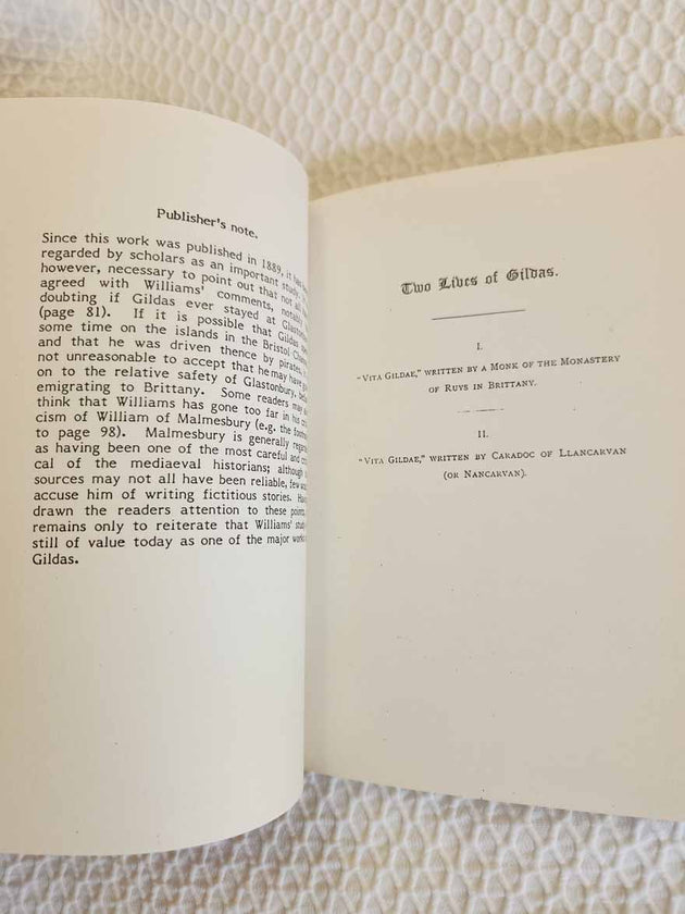 Two Lives of Gildas rare book