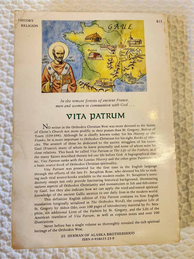 Vita Patrum by Gregory of Tours RARE poor