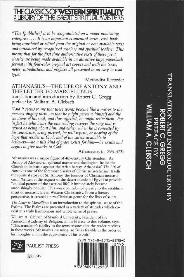 Athanasius Life of Antony