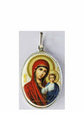 B511Lg Porcelain Kazan Mother of God Icon Pendant