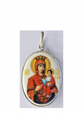 B519Lg Porcelain Theotokos Icon Pendant
