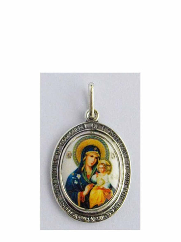 B525Queen Porcelain Unfading Flower Theotokos Icon Pendant