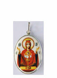 B527Lg Porcelain Inexhaustible Cup Theotokos Icon Pendant