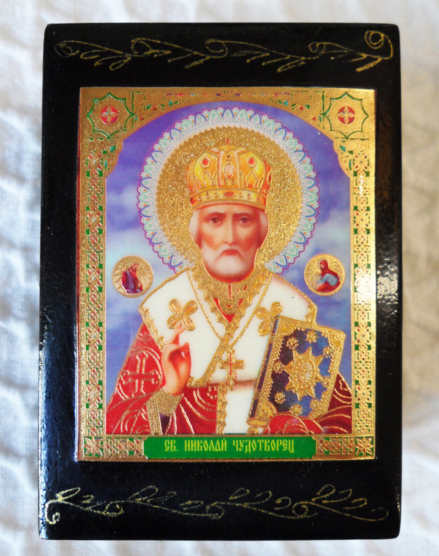 Box Small St Nicholas mitre soft