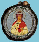 Alla and Guardian Angel Round Two Sided Car Pendant Icon CP052