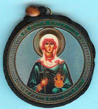 Mary Magdalene and Guardian Angel Round Two Sided Car Pendant Icon CP056