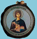 Valery and Guardian Angel Round Two Sided Car Pendant Icon CP072