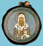 Peter Metropolitan and Guardian Angel Round Two Sided Car Pendant Icon CP085