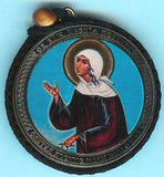 Xenia of St Petersburg and Matrona the Blind Round Two Sided Car Pendant Icon CP106