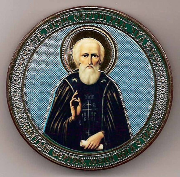 Sergius of Radonezh Round One Sided Car Icon Ci005