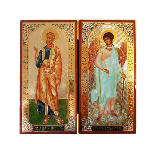 Peter Apostle and Guardian Angel DiptychTall008
