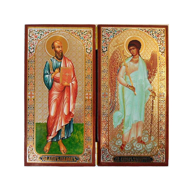 Paul Apostle and Guardian Angel DiptychTall009