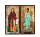 Sergius of Radonezh and Guardian Angel DiptychTall015