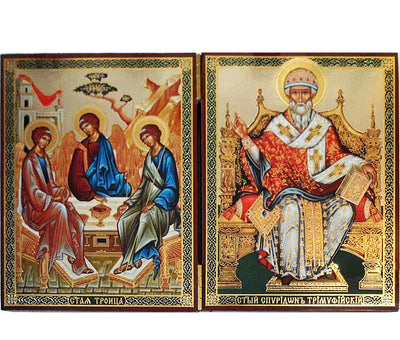 Holy Trinity and Saint Spyridon DiptychWide009