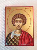 George Great Martyr portrait Greek Icon 5x6