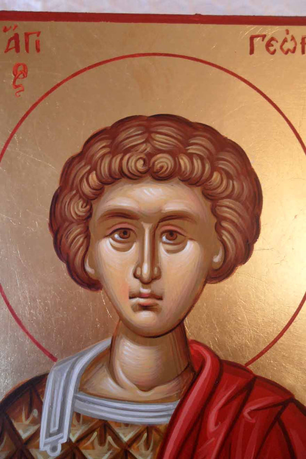 George Great Martyr portrait Greek Icon 5x6
