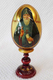 An Icon Egg St Seraphim of Vyritsa Hand Painted