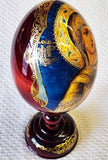 An Icon Egg Tikhvin Mother of God Hand Painted