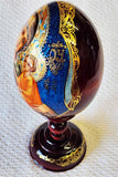 An Icon Egg Tikhvin Mother of God Hand Painted