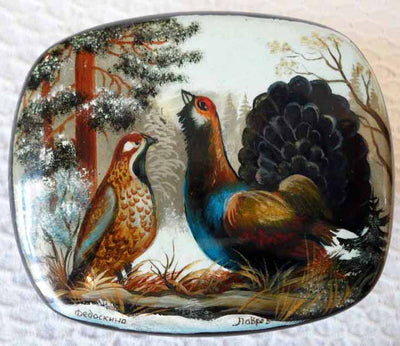 Lacquer Box Courting Birds