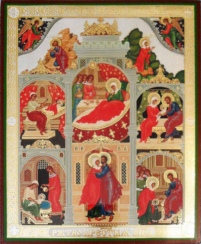 Nativity of the Theotokos with scenes