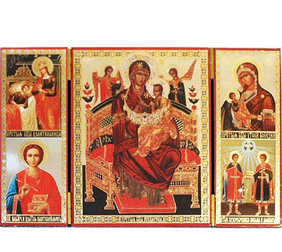Enthroned Pantanassa Theotokos Triptych008