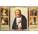 Seraphim of Sarov Saint Triptych013